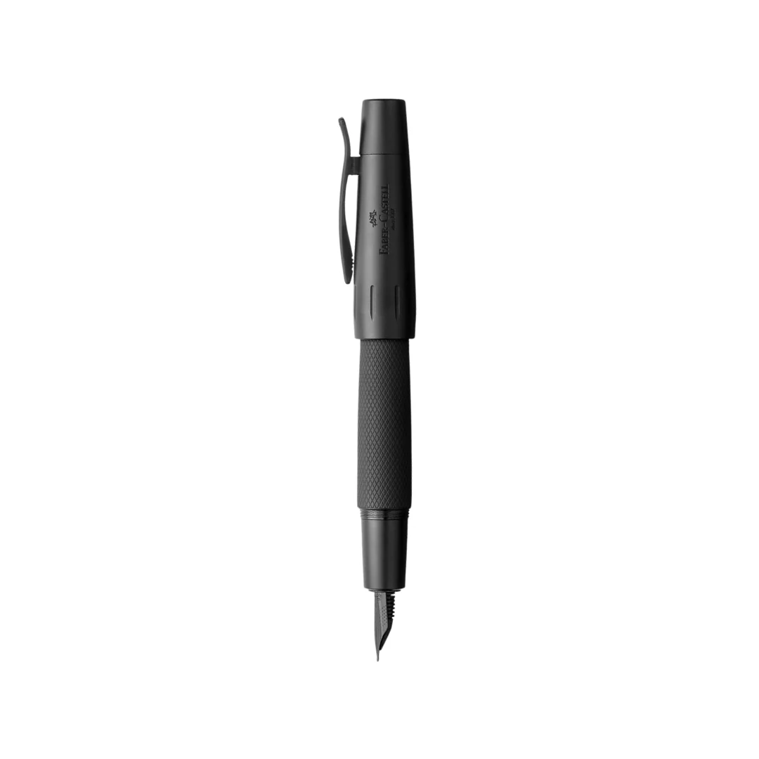 Faber-Castell E-Motion Fountain Pen Pure Black Anodized Aluminum (FPD 2024) - Image 2