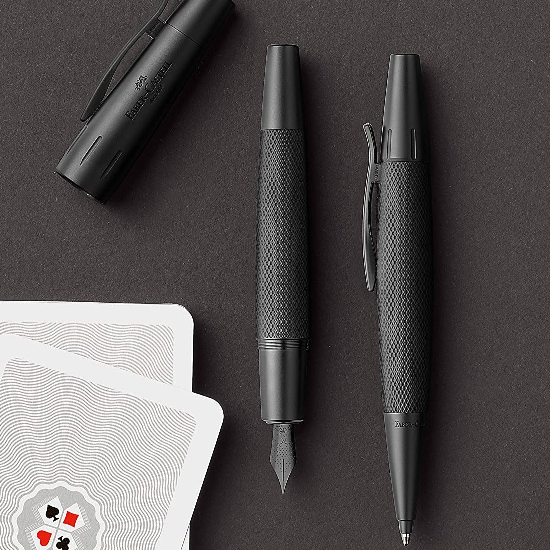Faber-Castell E-Motion Fountain Pen Pure Black Anodized Aluminum (FPD 2024) - Image 6