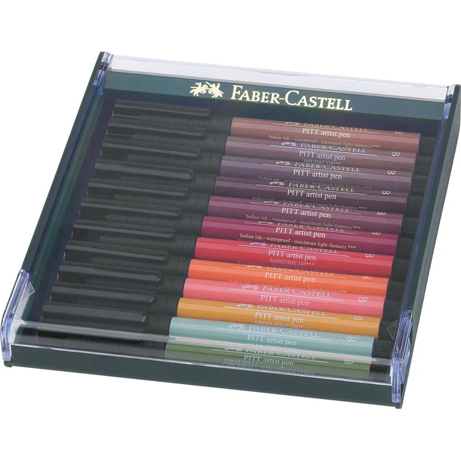 Faber-Castell PITT Artist Brush Pen Set of 12 (Autumn Colour)