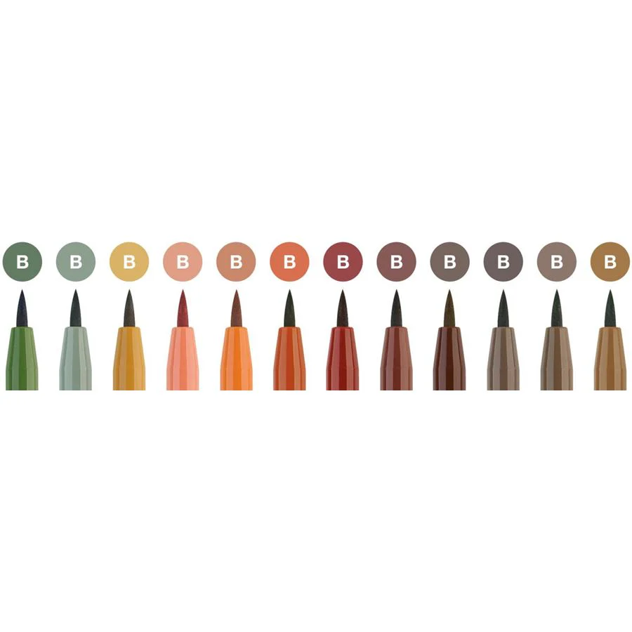 Faber-Castell PITT Artist Brush Pen Set of 12 (Autumn Colour) - Image 3