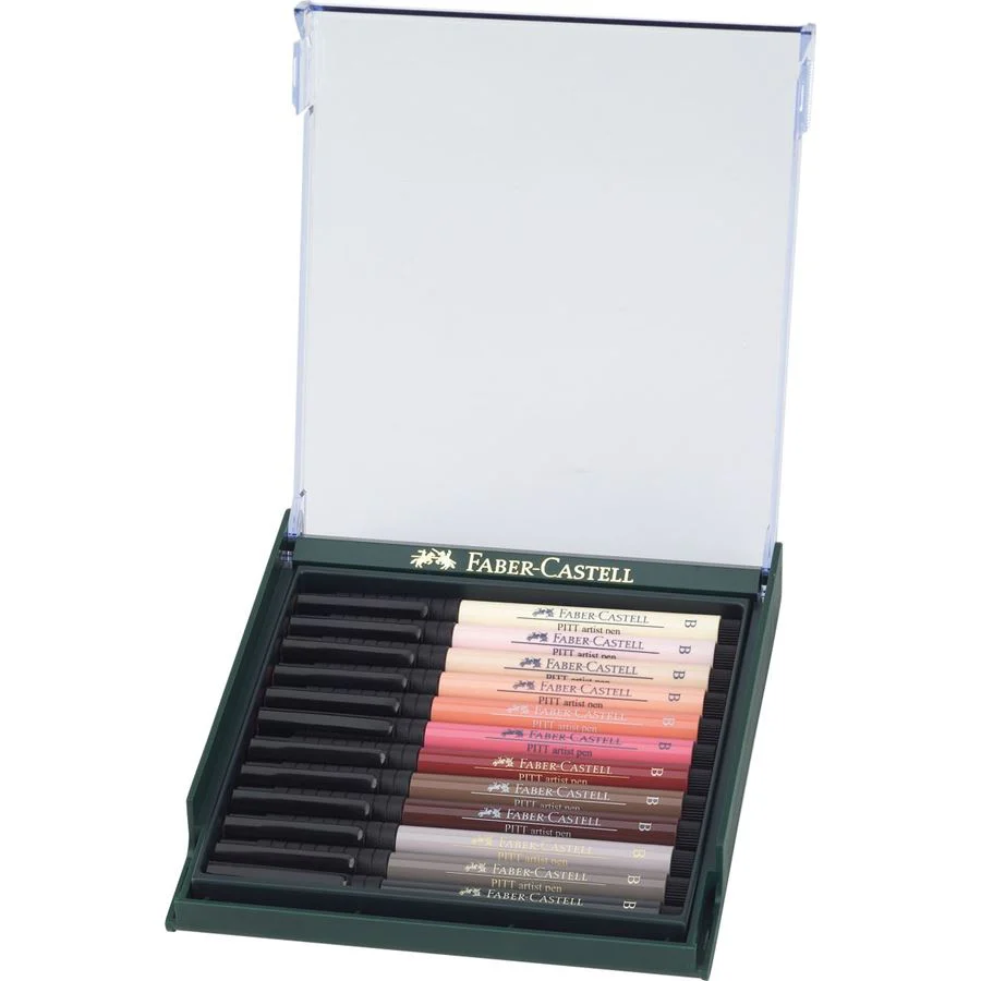 Faber-Castell PITT Artist Brush Pen Set of 12 (Portrait Colour) - Image 2