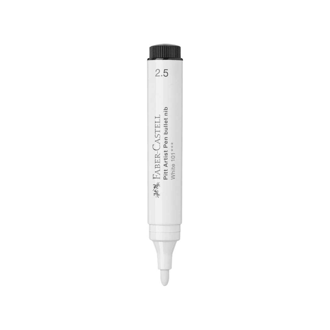 Faber-Castell PITT Artist Pen Big Brush 2.5mm White - Image 2