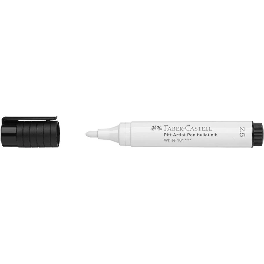 Faber-Castell PITT Artist Pen Big Brush 2.5mm White - Image 4