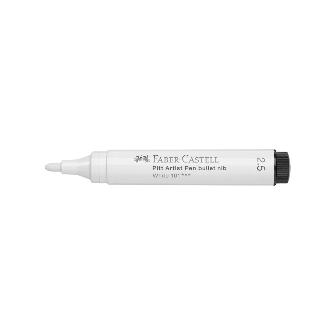 Faber-Castell PITT Artist Pen Big Brush 2.5mm White - Image 5