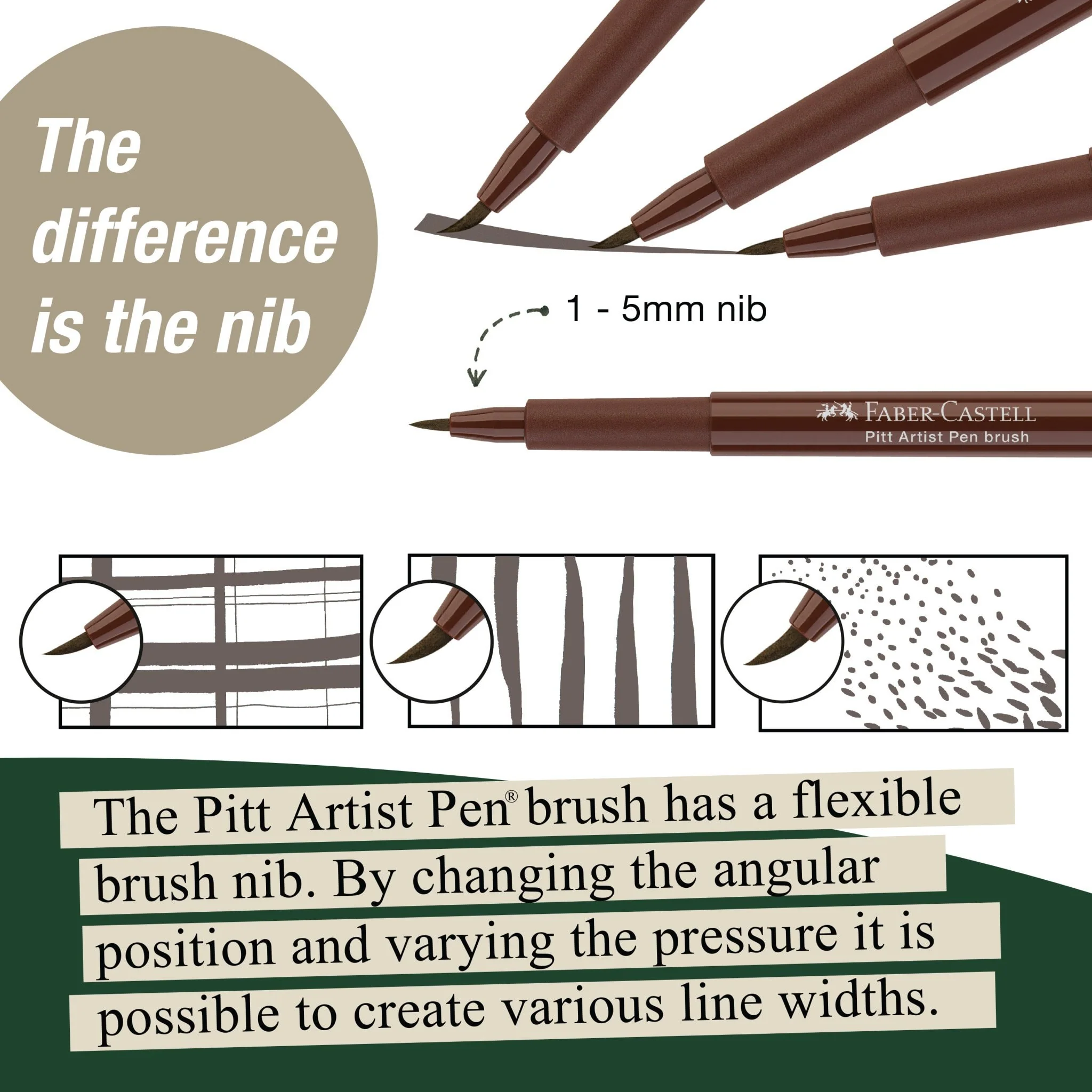 Faber-Castell PITT Artist Pen Brush Pen Set of 6 (Portrait) - Image 5