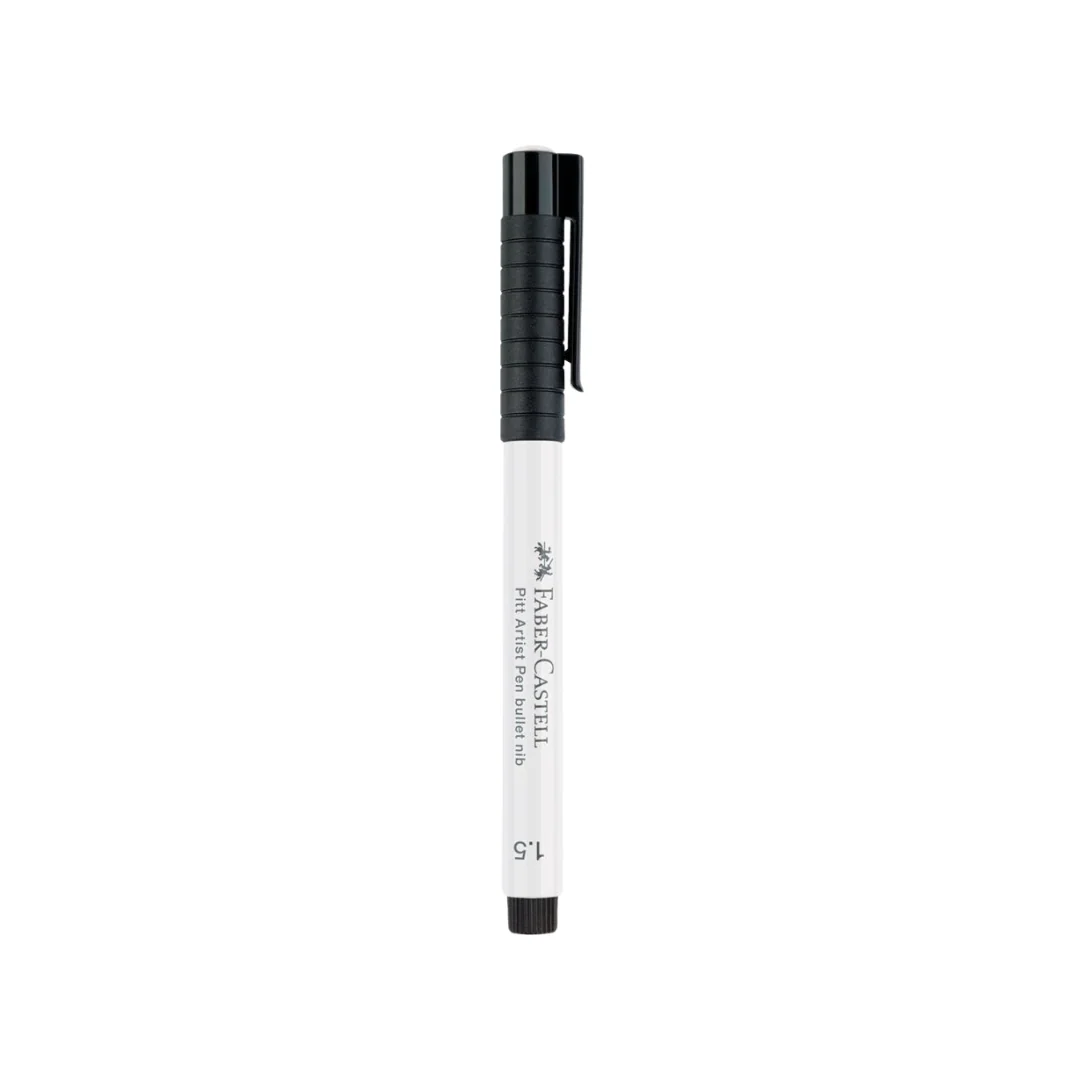 Faber-Castell PITT Artist Pen Bullet Nib 1.5mm White - Image 3