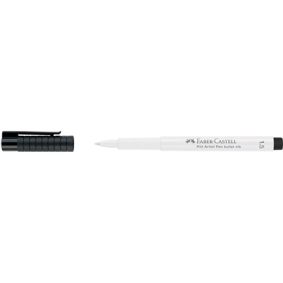 Faber-Castell PITT Artist Pen Bullet Nib 1.5mm White - Image 4