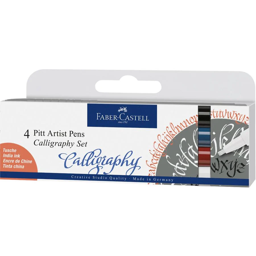 Faber-Castell Pitt Artist Pen Comic Calligraphy Set of 4