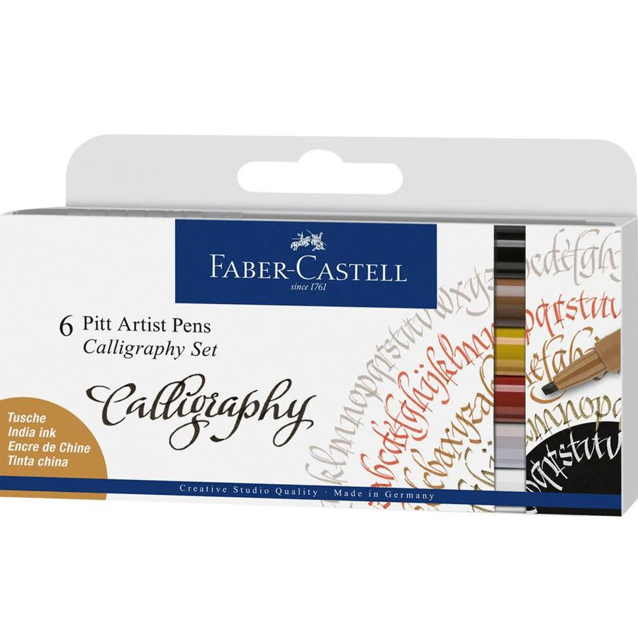 Faber-Castell Pitt Artist Pen Comic Calligraphy Set of 6