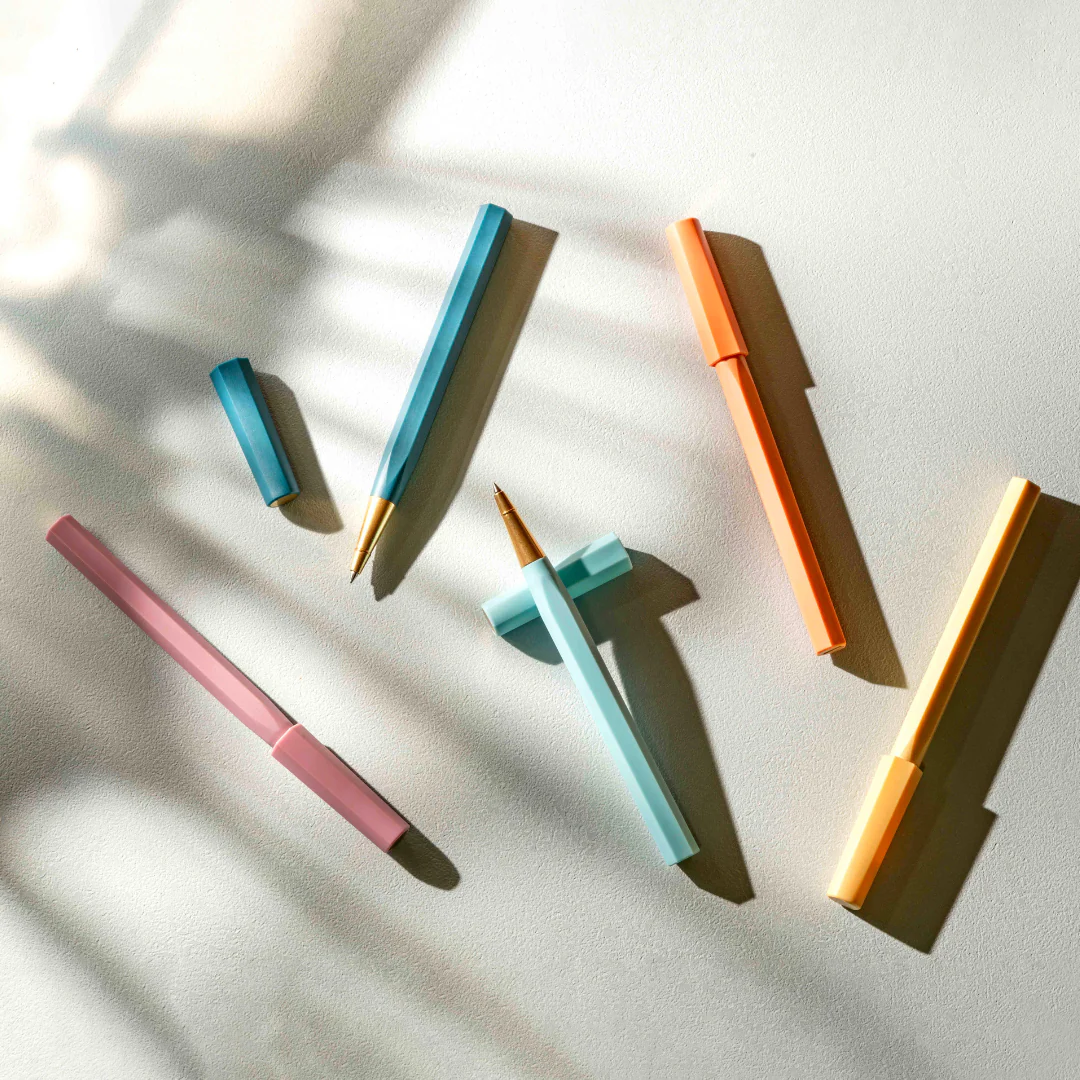 Ystudio Glamour Evolve-Ocean Sustainable Rollerball Pen - Dawn Yellow - Image 12