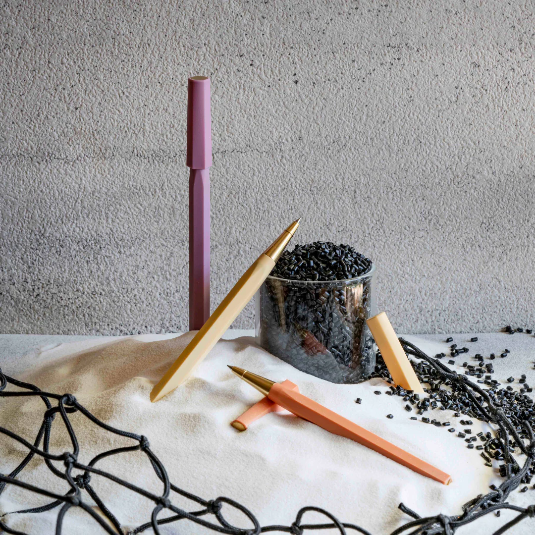 Ystudio Glamour Evolve-Ocean Sustainable Rollerball Pen - Dawn Yellow - Image 14