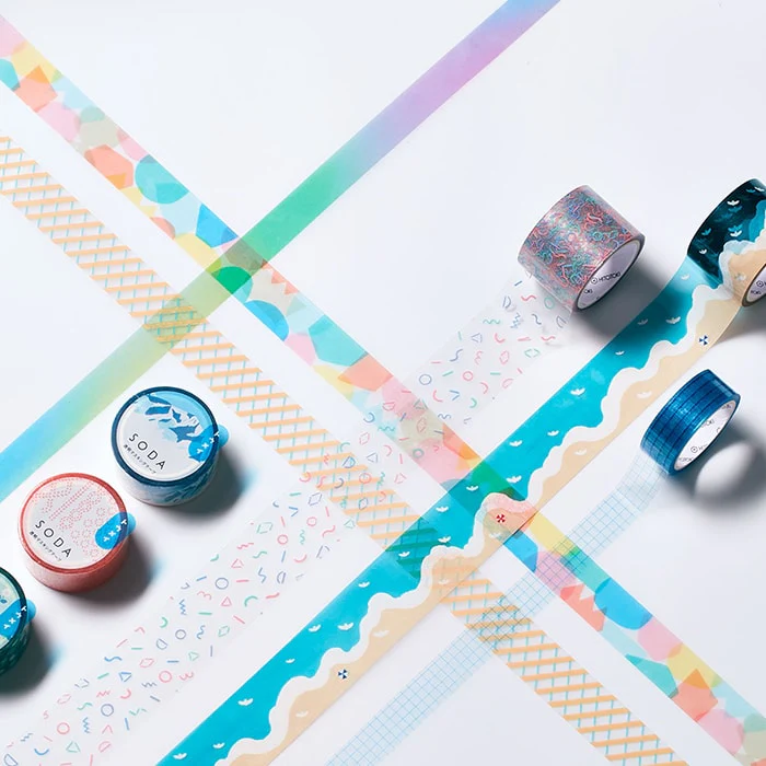 Hitotoki Soda Transparent Masking Tape Tulips - Image 4