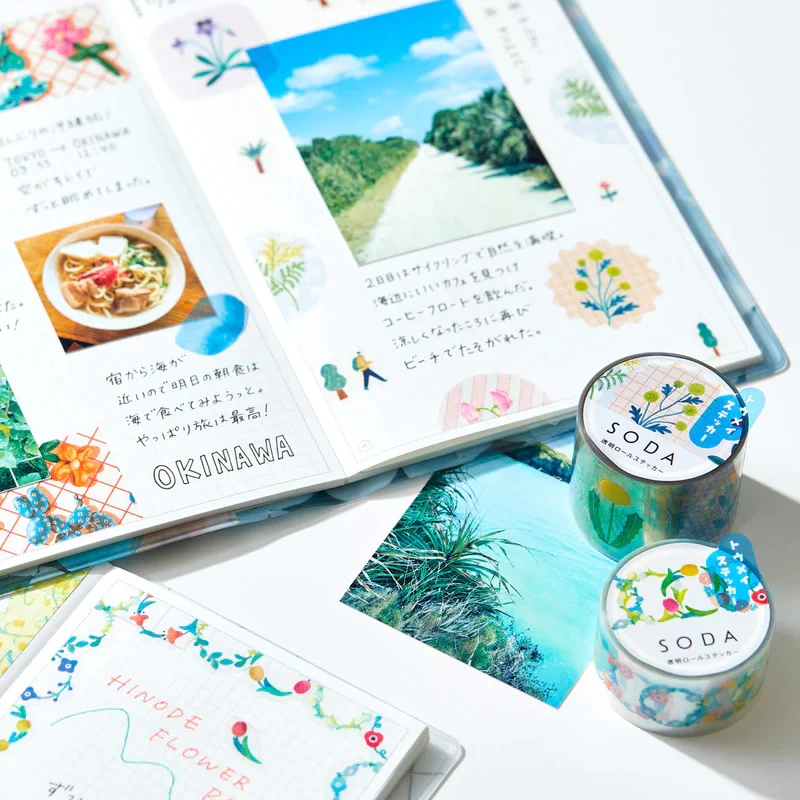 KITTA Soda Transparent Masking Tape (Sticker Type) - Hanakazari - Image 4