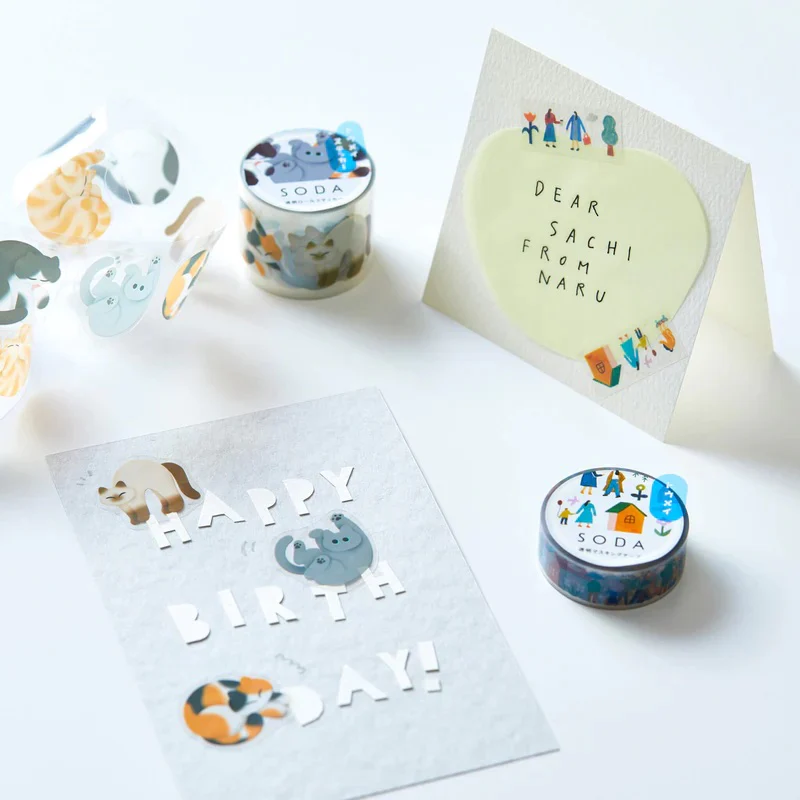 KITTA Soda Transparent Masking Tape (Sticker Type) - Hanakazari - Image 5