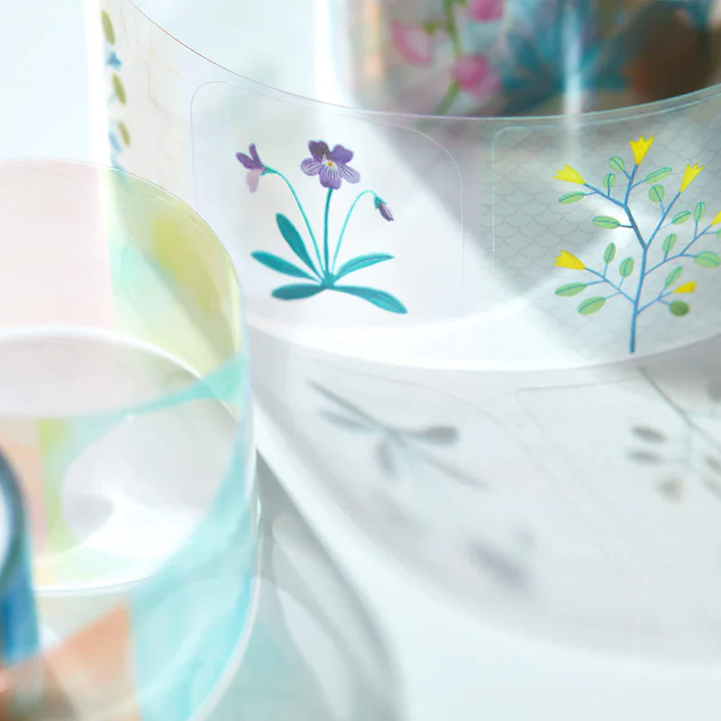KITTA Soda Transparent Masking Tape (Sticker Type) - Rolling Cat - Image 8