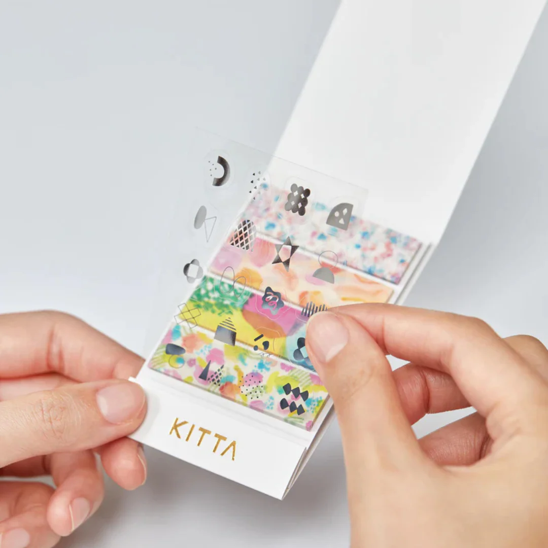 KITTA Washi Tape - Collage Suisai (Silver Foil) - Image 10