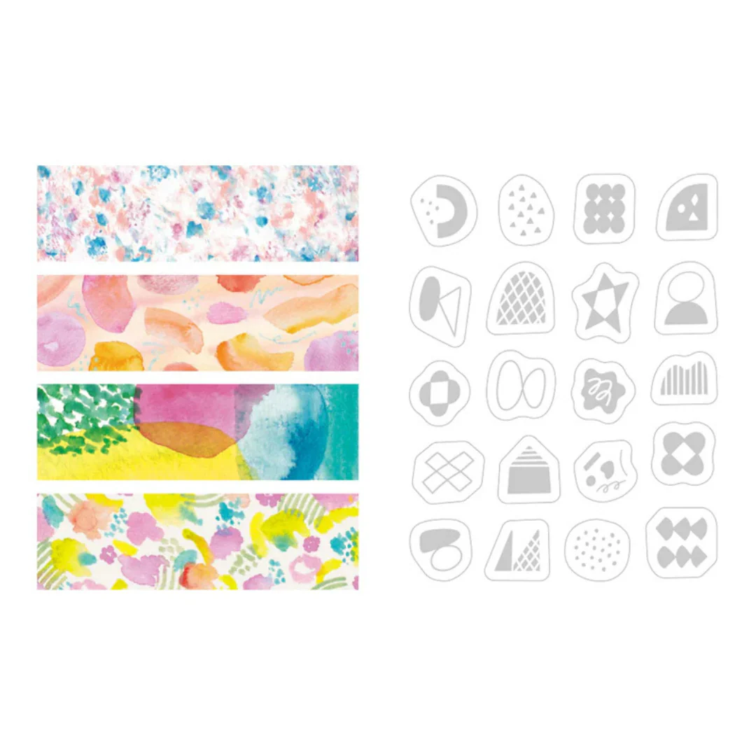 KITTA Washi Tape - Collage Suisai (Silver Foil) - Image 3