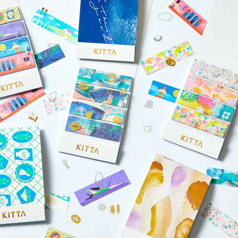 KITTA Washi Tape - Collage Suisai (Silver Foil) - Image 4