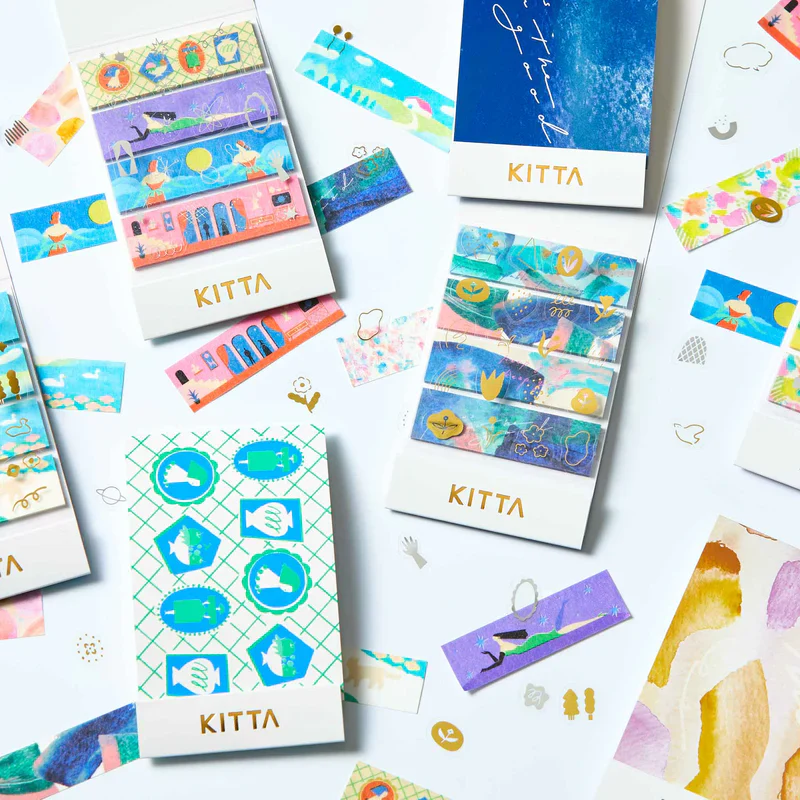 KITTA Washi Tape - Collage Suisai (Silver Foil) - Image 7