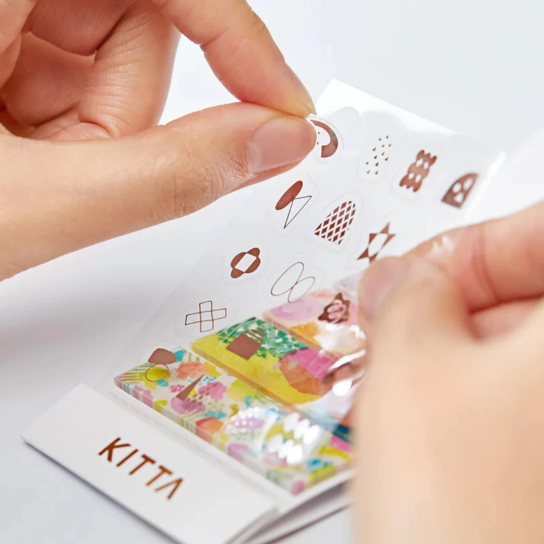 KITTA Washi Tape - Collage Suisai (Silver Foil) - Image 9