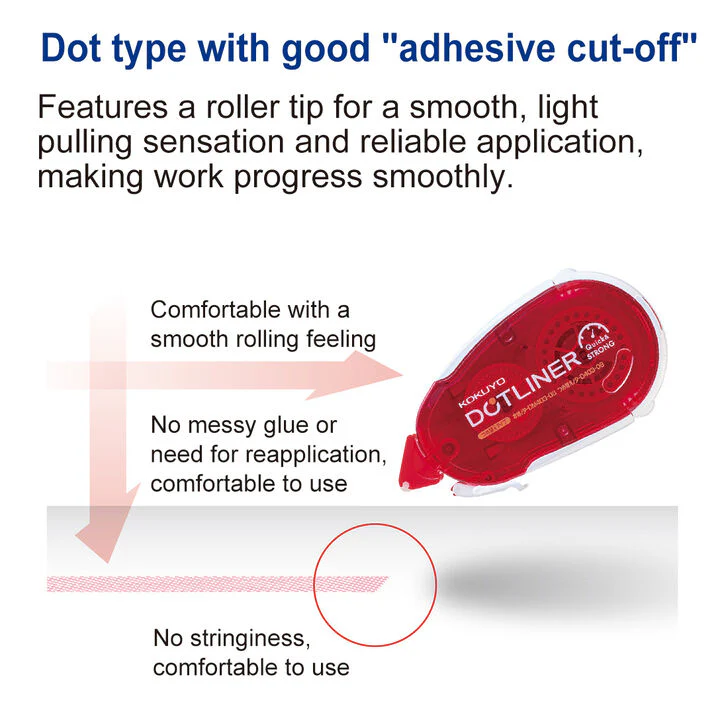 Kokuyo Dotliner Tape Glue Refill Strongly Stick - Red - Image 7