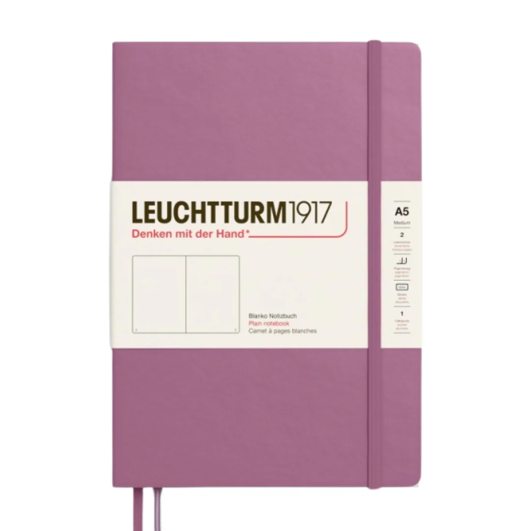 Leuchtturm1917 A5 Medium Hardcover Notebook - Plain / Dusty Rose - Image 2