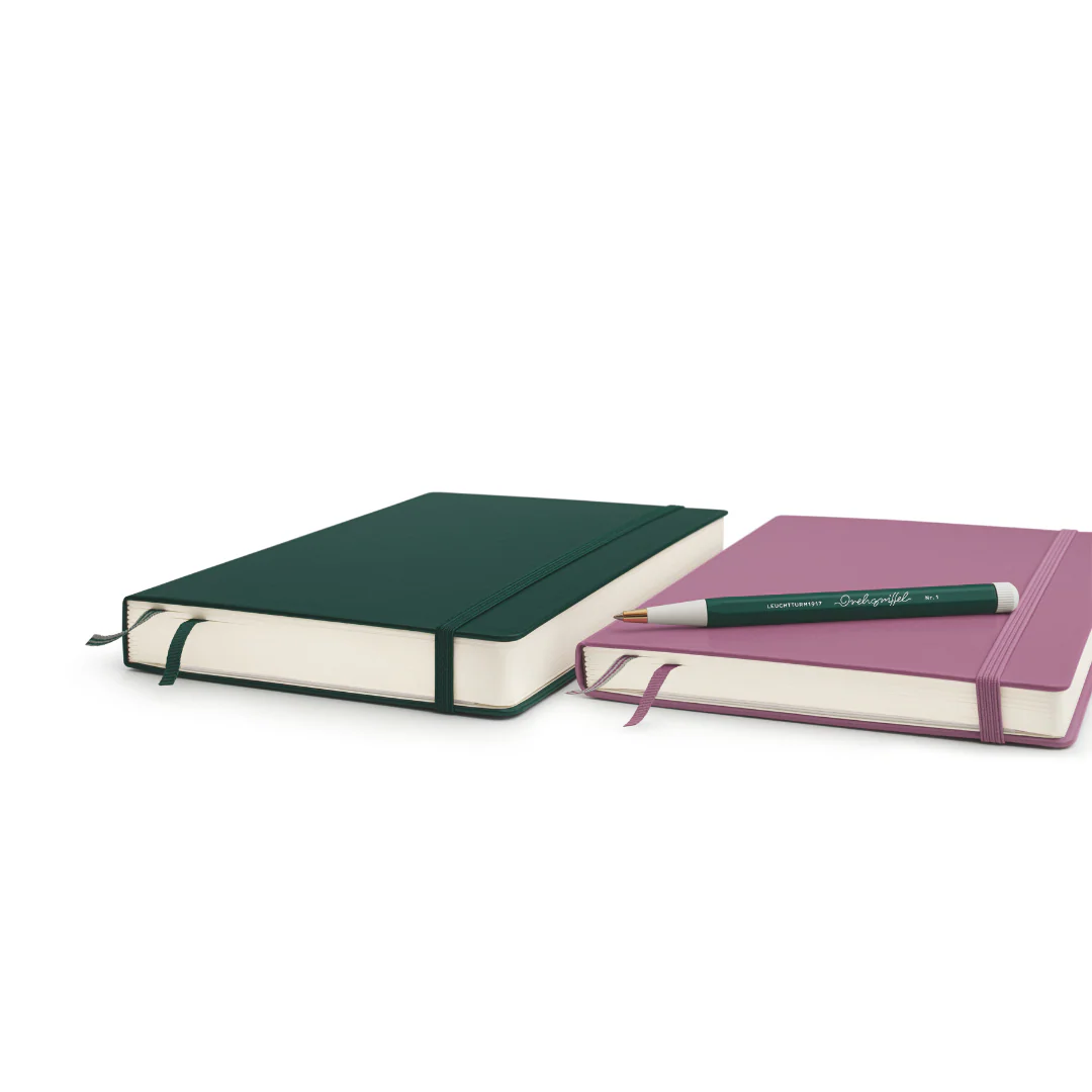 Leuchtturm1917 A5 Medium Hardcover Notebook (Thick, 411 Pages) - Plain / Forest Green - Image 4