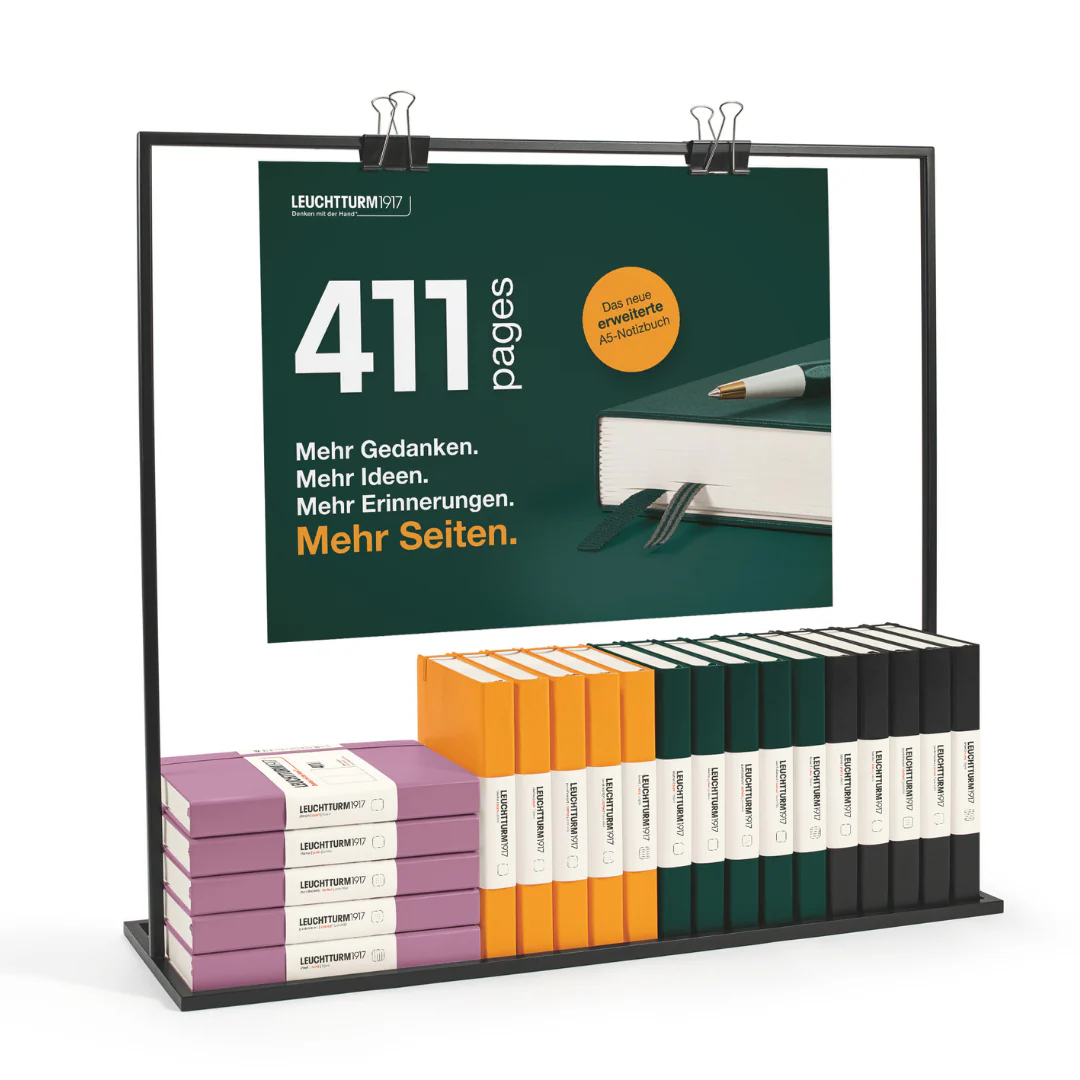 Leuchtturm1917 A5 Medium Hardcover Notebook (Thick, 411 Pages) - Plain / Forest Green - Image 6