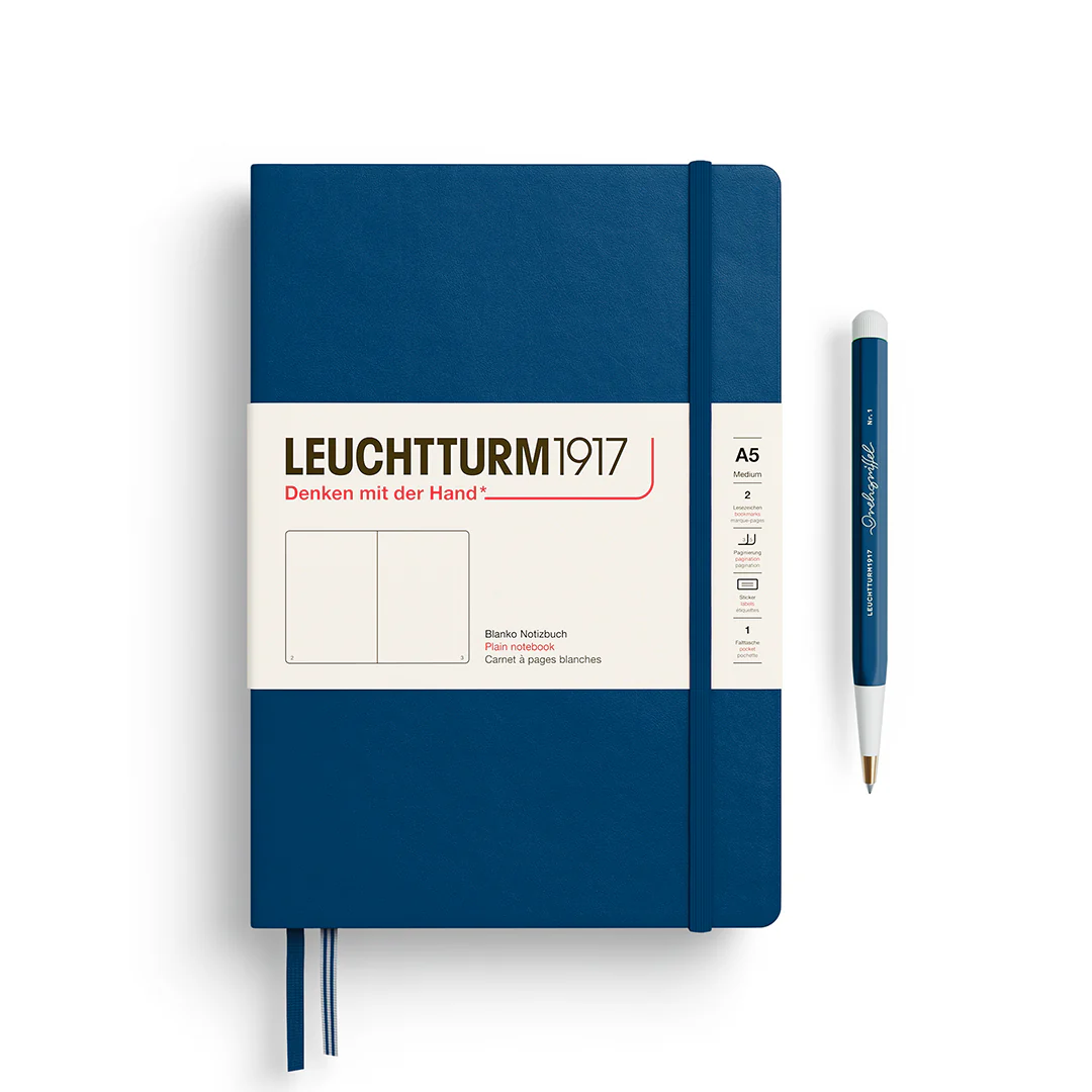 Leuchtturm1917 A5 Medium Hardcover Notebook - Plain / Indigo