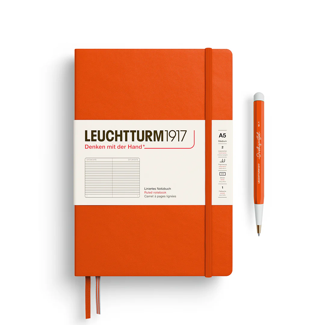 Leuchtturm1917 A5 Medium Hardcover Notebook - Ruled / Pumpkin