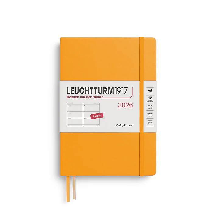 Leuchtturm1917 A5 Medium Hardcover Weekly Planner 2026 - Rising Sun