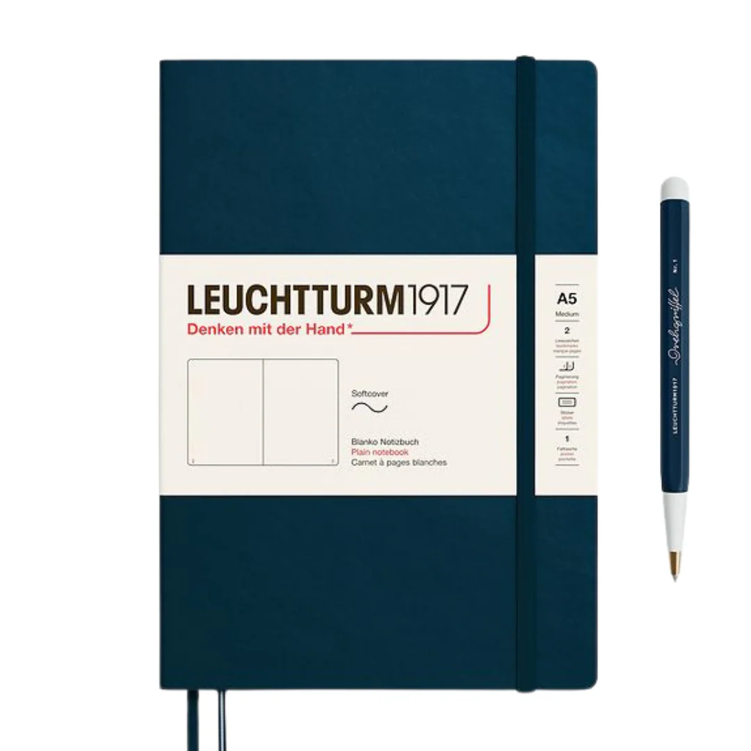 Leuchtturm1917 A5 Medium Softcover Notebook - Plain / Deep Sea