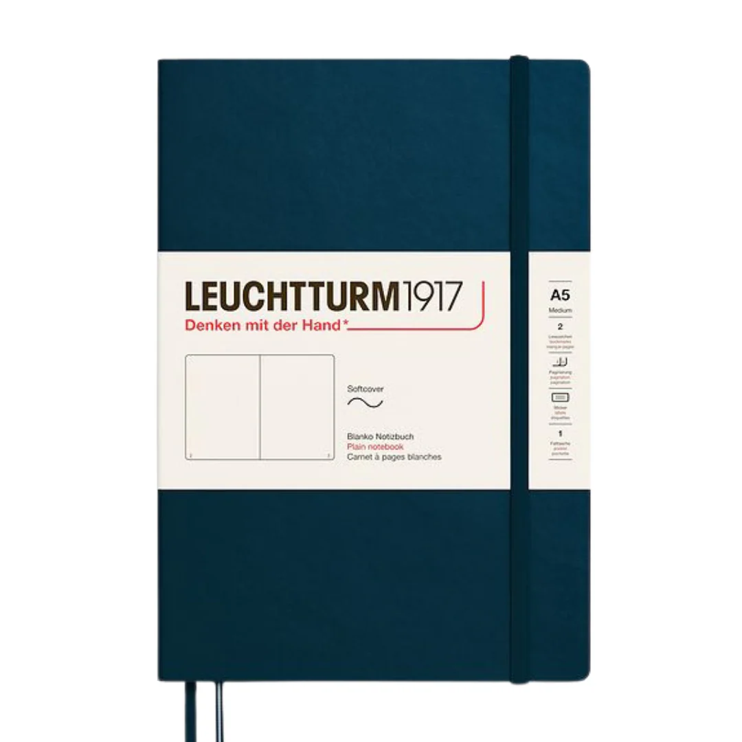 Leuchtturm1917 A5 Medium Softcover Notebook - Plain / Deep Sea - Image 2