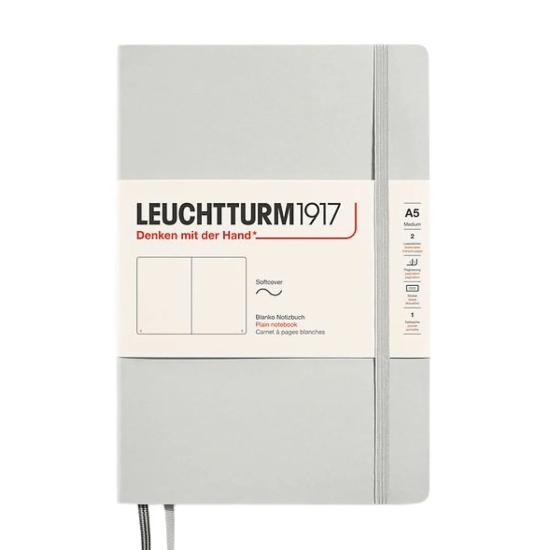 Leuchtturm1917 A5 Medium Softcover Notebook - Plain / Light Grey - Image 3