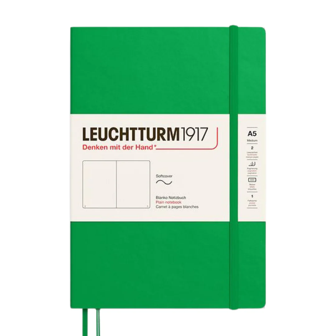Leuchtturm1917 A5 Medium Softcover Notebook - Plain / Spring Leaf - Image 2