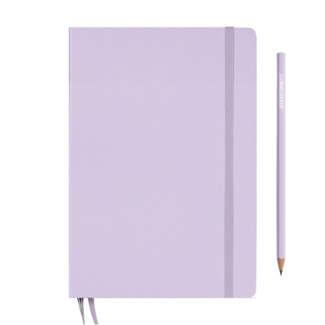 Leuchtturm1917 A5 Medium Hardcover Weekly Planner & Notebook 2025 - Dotted / Lilac - Image 2