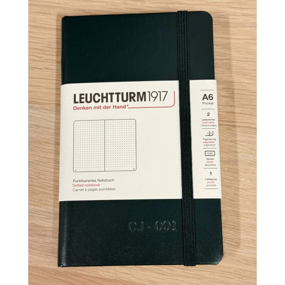 Leuchtturm1917 A6 Pocket Hardcover Notebook - Dotted / Forest Green - Image 6