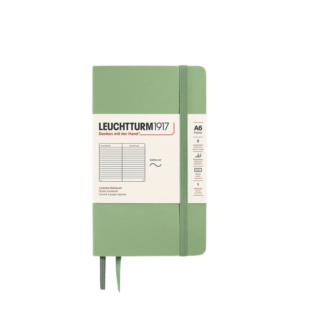 Leuchtturm1917 A6 Pocket Softcover Notebook - Ruled / Sage - Image 3