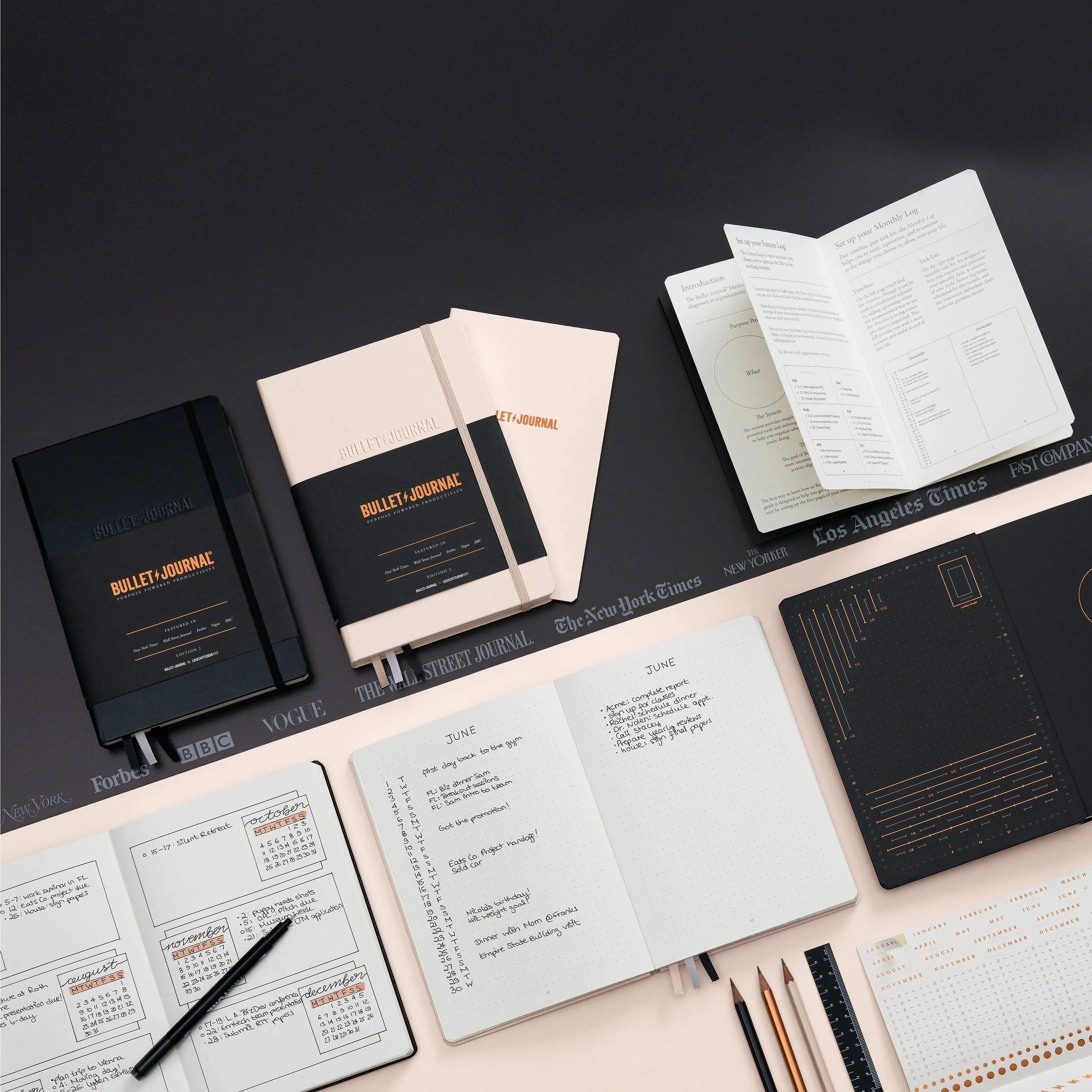Leuchtturm1917 Bullet Journal Edition 2 A5 Medium Hardcover Notebook - Dotted / Black - Image 13