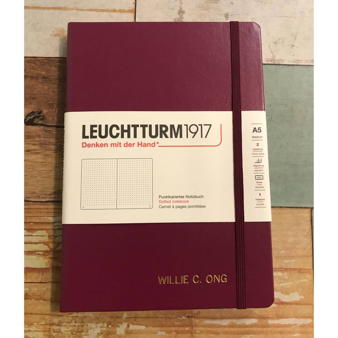 Leuchtturm1917 A5 Medium Hardcover Notebook - Dotted / Port Red - Image 11
