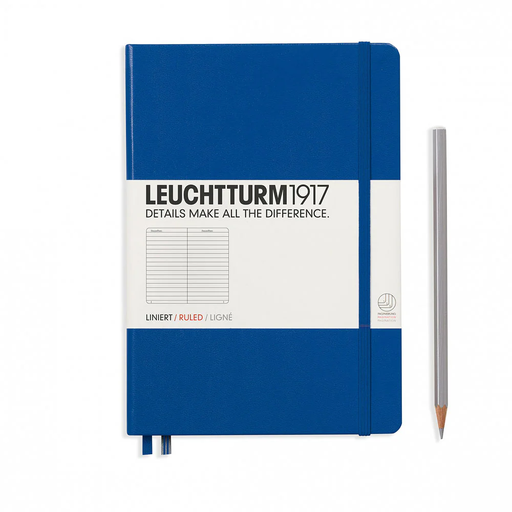 Leuchtturm1917 Hardcover A5 Medium Notebook Royal Blue - Ruled