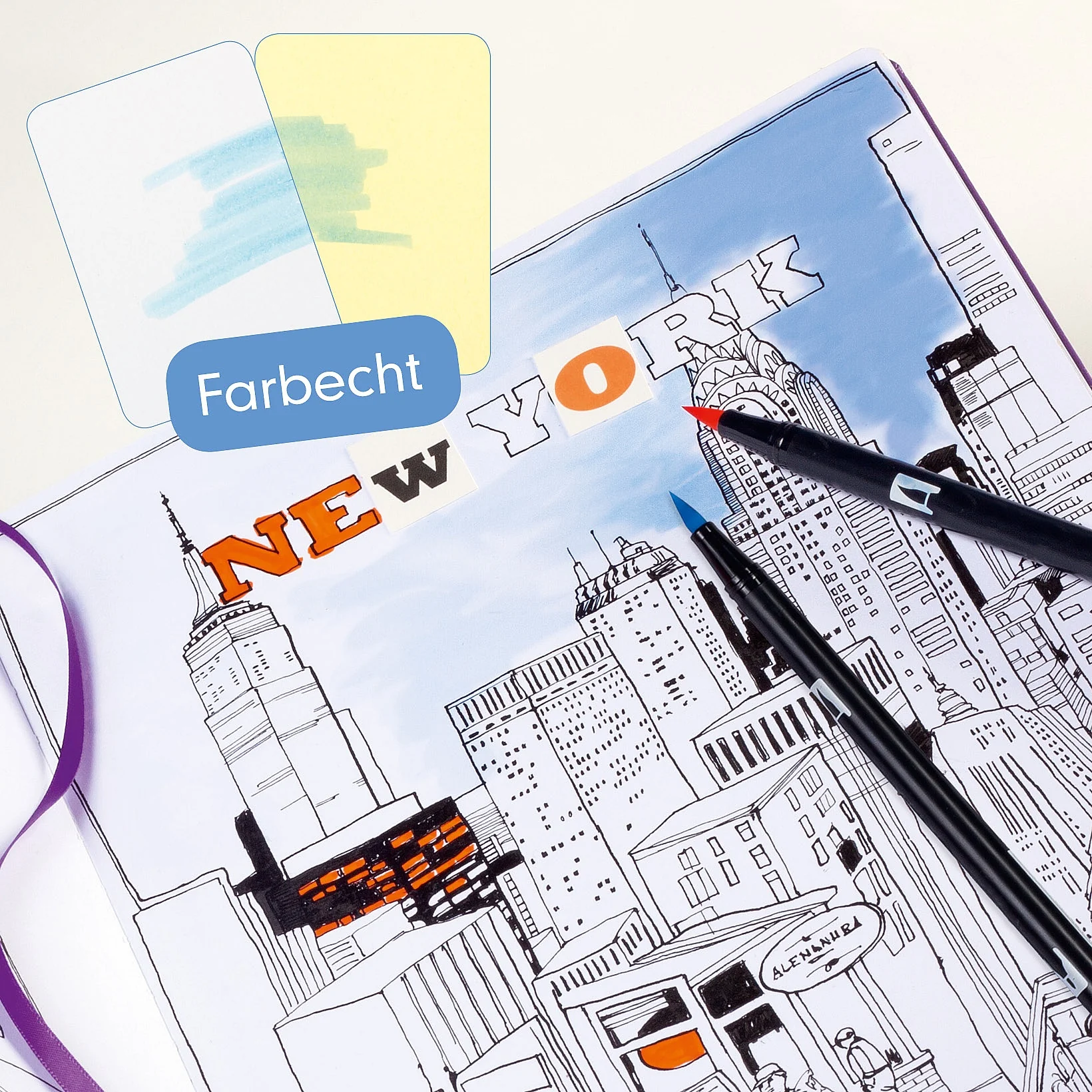 Leuchtturm1917 Hardcover A5 Medium Sketchbook Lime - Image 3