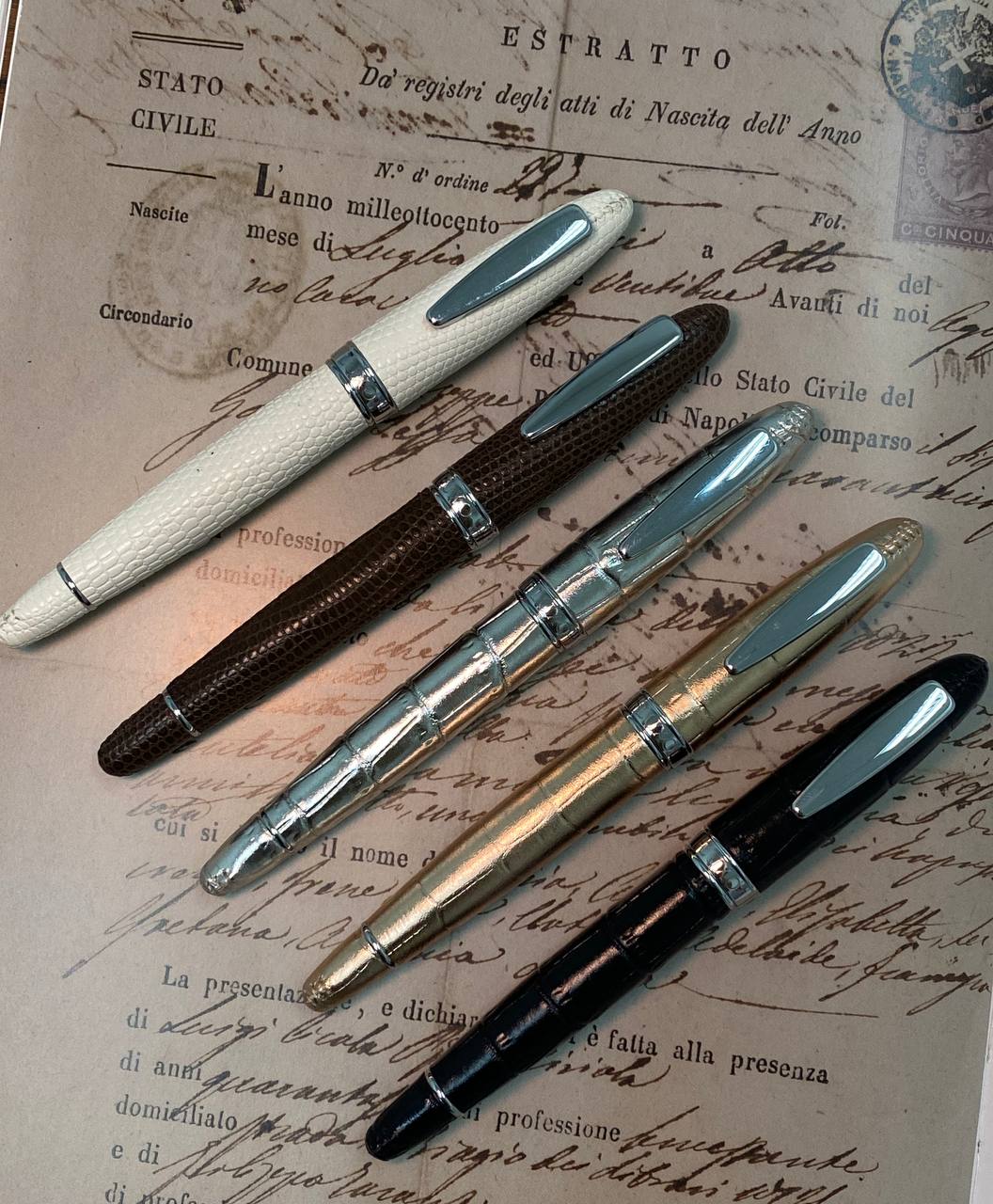 Luxo Limited Edition Leather Fountain Pen - Brown (Fine Nib) - Image 3