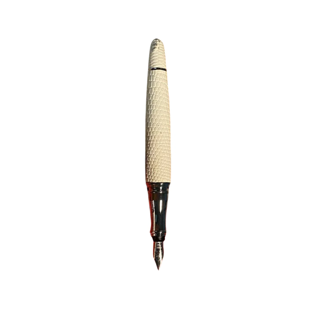 Luxo Limited Edition Leather Fountain Pen - Ivory (Fine Nib) - Image 2