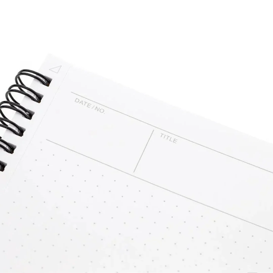 Maruman Mnemosyne A4 Notebook - Dot Grid (Black) - Image 5