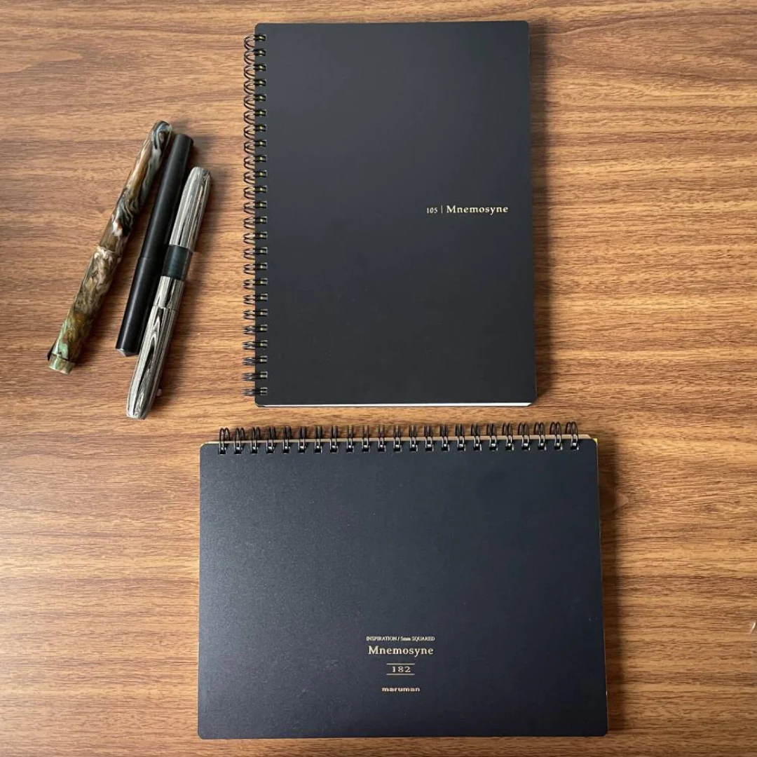Maruman Mnemosyne A5 Notebook - Dot Grid (Black) - Image 6