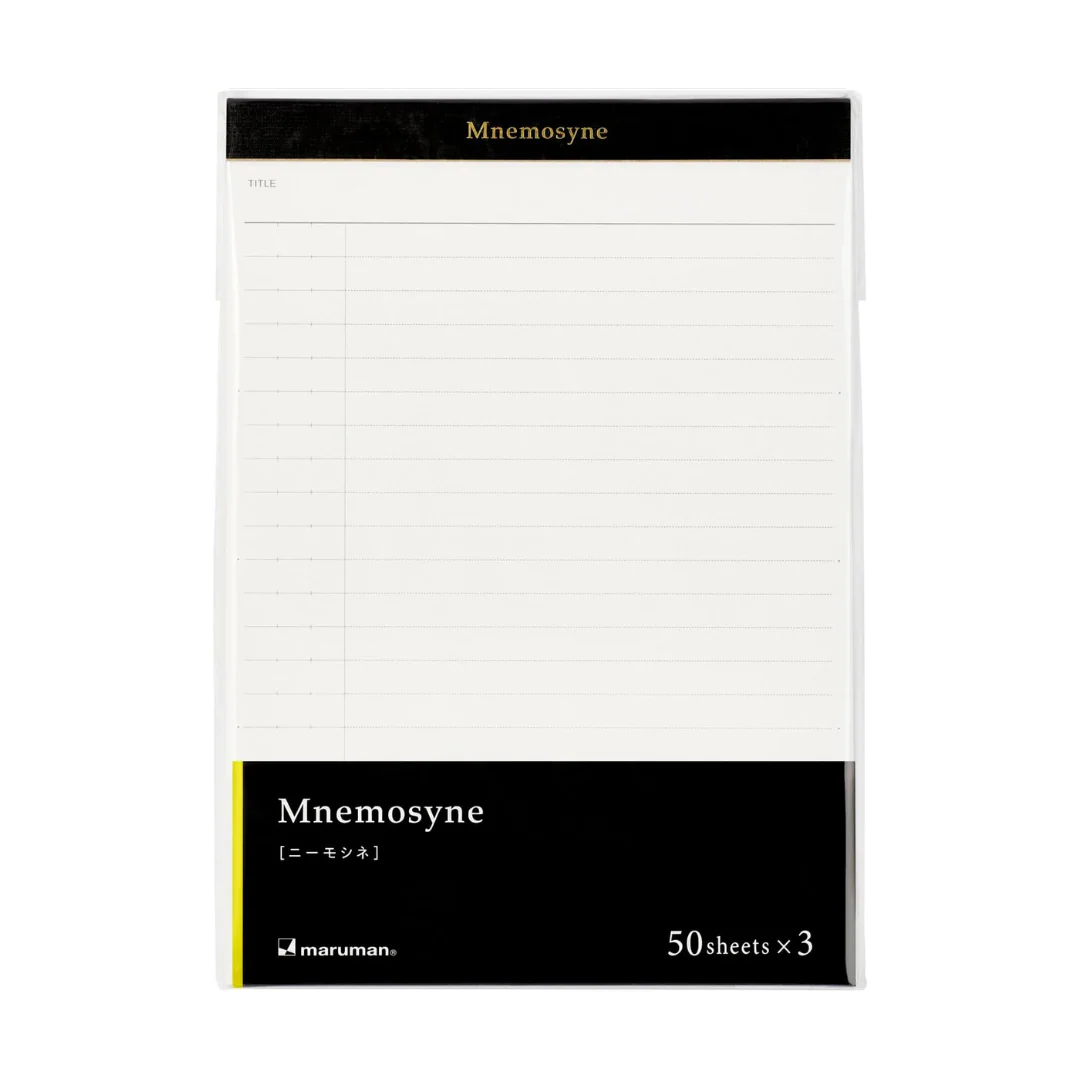 Maruman Mnemosyne A5 Notepad Refill - Ruled / Pack of 3