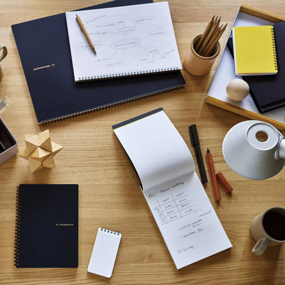 Maruman Mnemosyne A6 Notebook - Ruled (Black) - Image 9