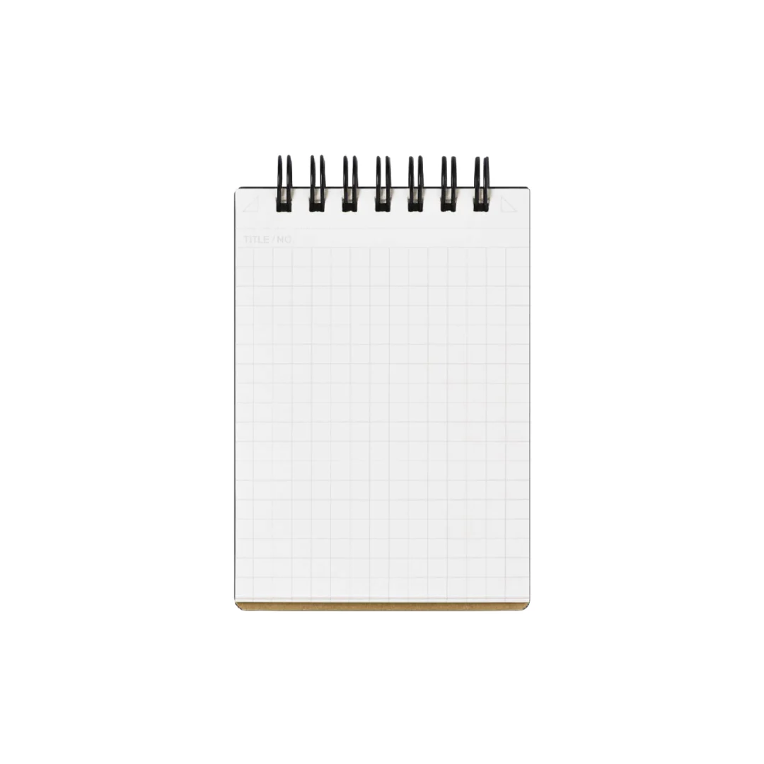 Maruman Mnemosyne A7 Twin Ring Memo Pad - Graph (Black)