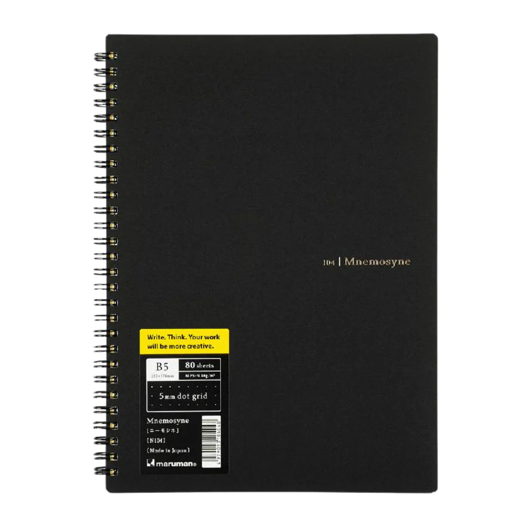 Maruman Mnemosyne B5 Notebook - Dot Grid (Black) - Image 3